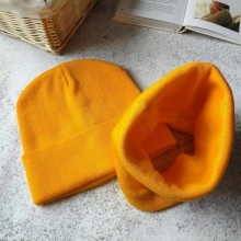 Комплект шапка з хомутом Luxyart унісекс розмір підлітковий жовтий (OL-014)