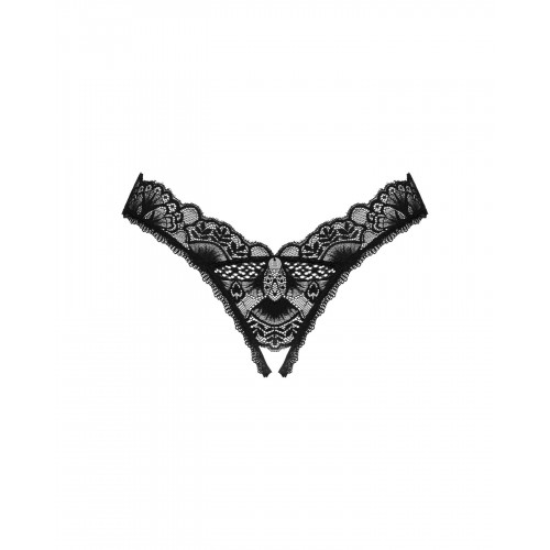 Мереживні стрінги Obsessive Donna Dream crotchless thong M/L Black, відкритий доступ в інтернет супермаркеті PbayMarket!