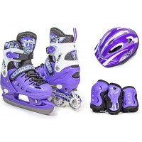 Комплект ролики-ковзани із захистом 2in1 Scale Sport. Violet (розмір 29-33) 449718647