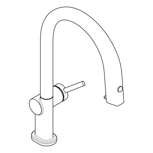 Змішувач для кухонної мийки Hansgrohe Aqittura M91 FilterSystem 210 Сталь 76801800