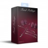 Набір для БДСМ 3 в 1 Feral Feelings BDSM Kit 3 Burgundy, burgundy, наручники, поножі, хрестовина в інтернет супермаркеті PbayMarket!