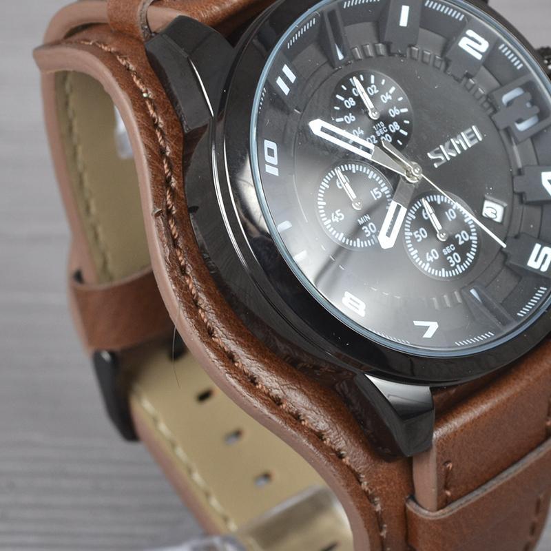 Чоловічий годинник класичний Skmei 9165 Чорний (1077146783)