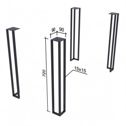 Стіл обідній GoodsMetall у стилі Лофт 1300х750х600мм Плант