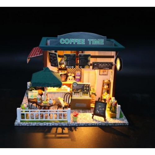 Ляльковий будиночок 3D Румбокс CuteBee DIY Doll HouseCoffee Time (V356SD) Ляльковий будиночок 3D Румбокс CuteBee DIY Doll HouseCoffee Time (V356SD)