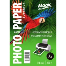 Фотопапір матовий Magic Superior A5 260 г/м2 Білий 50 шт (10956)
