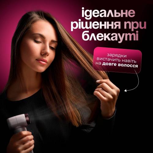 Фен бездротовий з акумулятором No Brand 4500 mAh 3 насадки Фен бездротовий з акумулятором No Brand 4500 mAh 3 насадки