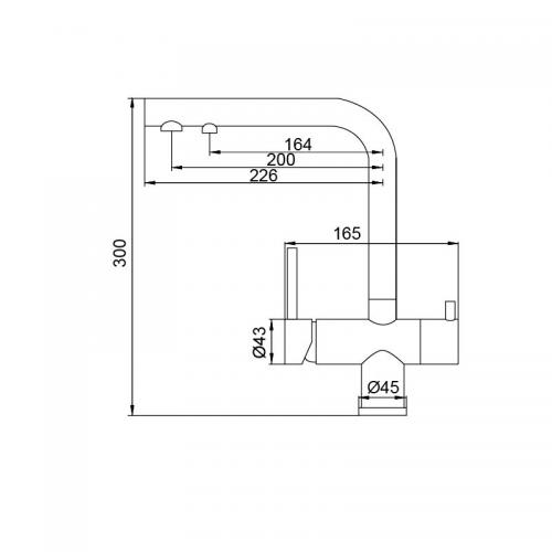 Змішувач для кухні з виходом для питної води KOER KB-72001-05 (KR3392) в інтернет супермаркеті PbayMarket!