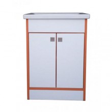 Тумба Mikola-M пластик 3.0 Orange з умивальником Como 80 см