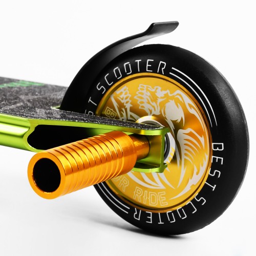 Самокат трюковий Best Scooter Skull and Snake HIC-система пеги алюмінієвий диск та дека 100 кг Green (107483)