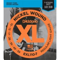Струни для електрогітари D'Addario EXL110-7 Nickel Wound 7-String Regular Light 10/59 Струни для електрогітари D'Addario EXL110-7 Nickel Wound 7-String Regular Light 10/59