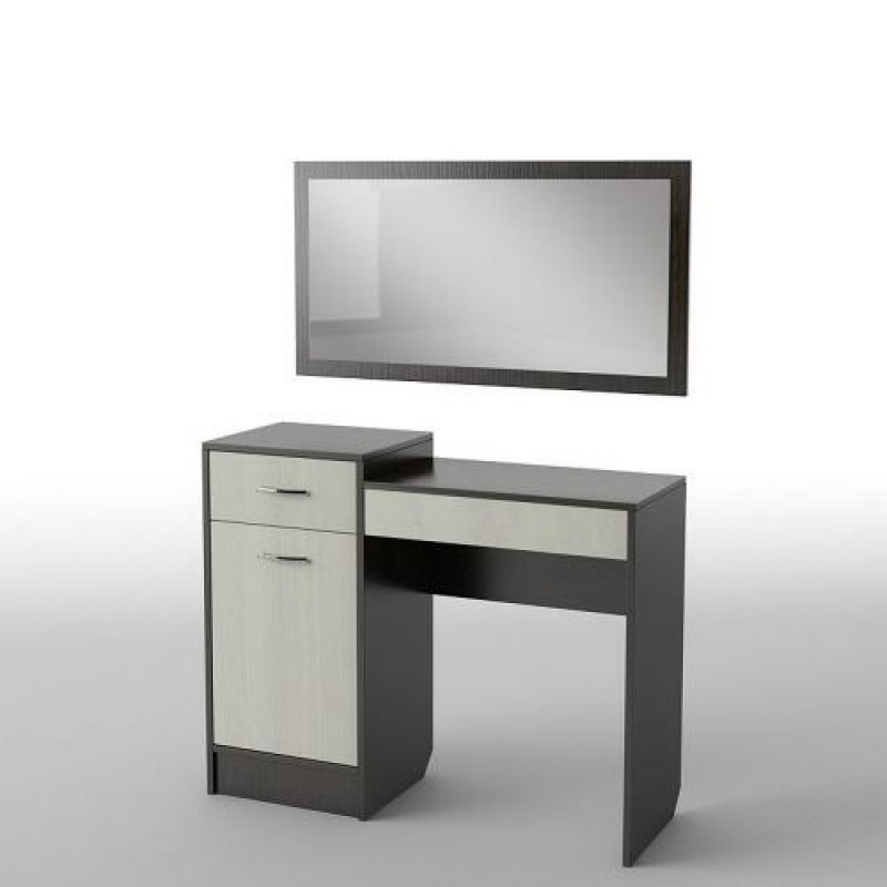 Туалетний столик Тиса Мебель БС-2 Венге Дуб молочний 80x40x100 см