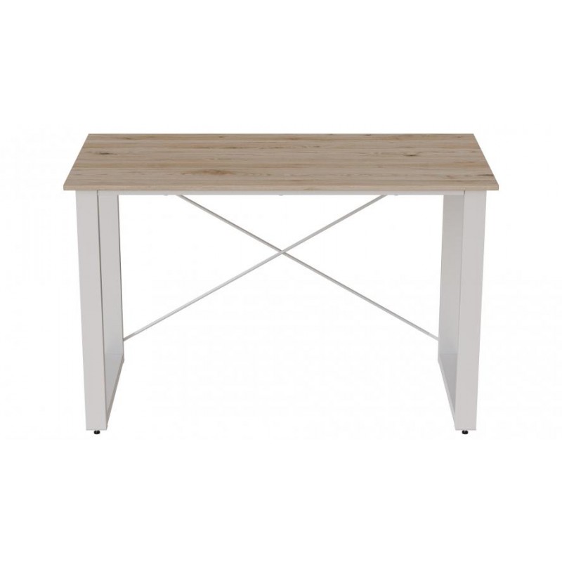 Письмовий стіл Ferrum-decor Драйв 750x1200x600 Білий метал ДСП Дуб Сан-Маріно 32 мм (DRA163)