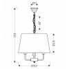 Люстра Candellux Pasteri 32.5x110 см Чорний (31-01351)