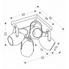 Спот Candellux Anica 32x23 см Мідно-чорний (98-83128)