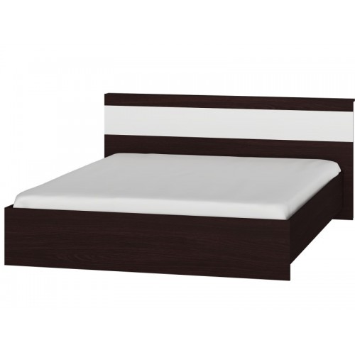 Ліжко двоспальне Еверест Соната-1600 венге + білий в інтернет супермаркеті PbayMarket!