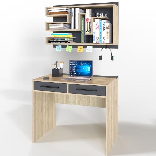 Комп'ютерний стіл Тиса Мебель Тіса Стиль-2 Сонома Графіт 750x600x900 мм Комп'ютерний стіл Тиса Мебель Тіса Стиль-2 Сонома Графіт 750x600x900 мм