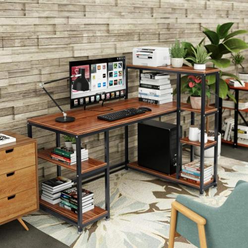 Стіл письмовий комп'ютерний GoodsMetall із металу з полицями Лофт СТП127 Стіл письмовий комп'ютерний GoodsMetall із металу з полицями Лофт СТП127