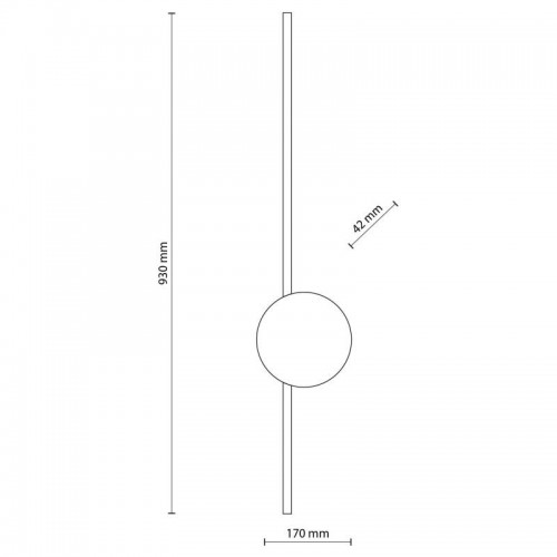 Настінний світильник TK Lighting Java 93x17 см Чорний (TK1439)