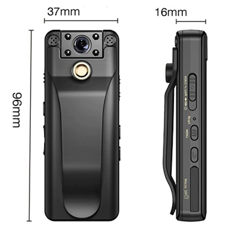 Міні камера - нагрудний відеореєстратор з поворотним об'єктивом, екраном та диктофоном Nectronix A22