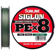 Шнур Sunline Siglon PE х8 150m Темно-зелений 0.3/0.094mm 5lb/2.1kg (1658-09-72)