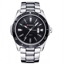 Чоловічий наручний годинник Curren Quartz Сріблястий