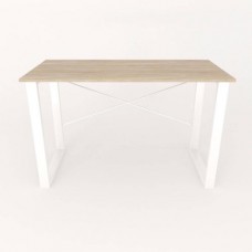 Письмовий стіл Ferrum-decor Драйв 750x1000x700 Білий метал ДСП Дуб Сонома 16 мм (DRA081)