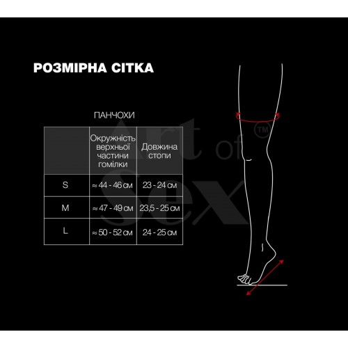 Сексуальні вінілові панчохи Art of Sex - Lora, розмір S, колір червоний в інтернет супермаркеті PbayMarket!