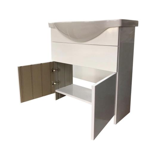 Тумба Mikola-M пластикова 2.0 з верхнім ящиком та умивальником 80 см Тумба Mikola-M пластикова 2.0 з верхнім ящиком та умивальником 80 см