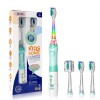 Електрична дитяча звукова зубна щітка Seago SG977 Sonic з LED підсвічуванням 4 насадки М'ятний (942)