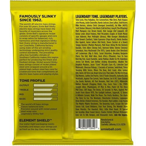 Струни для бас-гітари Ernie Ball 2840 Beefy Slinky Bass Nickel Wound 65/130 Струни для бас-гітари Ernie Ball 2840 Beefy Slinky Bass Nickel Wound 65/130