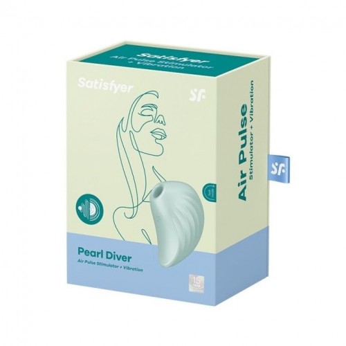 Вакуумний кліторальний стимулятор із вібрацією Satisfyer Pearl Diver Mint в інтернет супермаркеті PbayMarket!