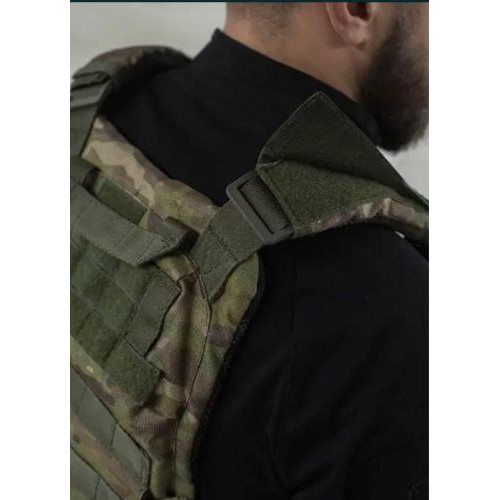 Плитоноска без плит з підсумками No Brand Molle One Size Мультикам (1833928576) Плитоноска без плит з підсумками No Brand Molle One Size Мультикам (1833928576)