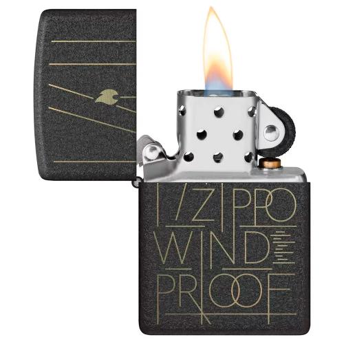 Запальничка бензинова Zippo Black Crackle Windproof 5,6х3,8х1,3 см Чорно-золотистий (46172) Запальничка бензинова Zippo Black Crackle Windproof 5,6х3,8х1,3 см Чорно-золотистий (46172)