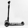 Самокат триколісний Best Scooter MAXI складаний колеса PU зі світлом Skulls and flowers 60 кг Різнокольоровий (105402)