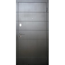 Двері вхідні вуличні терморозрив Донна Ваш ВиД Венге темний/Біле дерево 860,960х2040х86 Ліве/Праве