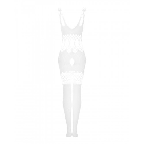 Сітчастий бодістокінг з імітацією топа та шортів Obsessive Bodystocking G330 XL/XXL, white, з доступ в інтернет супермаркеті PbayMarket!