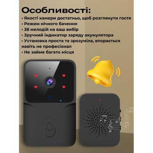 Відеодомофон з камерою Monty wif-11 BDSN-WIF-11 80x60x30 мм Відеодомофон з камерою Monty wif-11 BDSN-WIF-11 80x60x30 мм