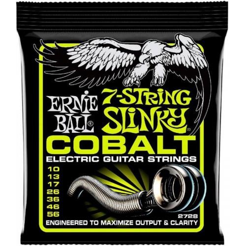 Струни для електрогітари Ernie Ball 2728 7-String Cobalt Slinky Electric Guitar Strings 10/56 Струни для електрогітари Ernie Ball 2728 7-String Cobalt Slinky Electric Guitar Strings 10/56