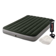 Надувний матрац Intex 64108-2, 137 x 191 x 25 см, із двома подушками, насосом. Полуторний