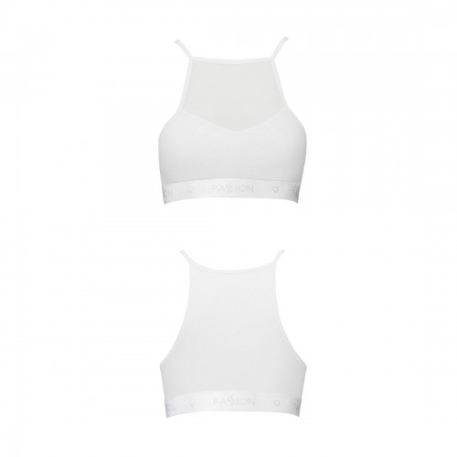 Спортивний топ з прозорою вставкою Passion PS006 TOP white, size XL в інтернет супермаркеті PbayMarket!