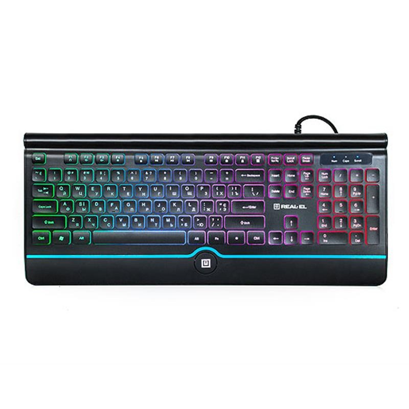 Клавіатура REAL-EL Comfort 8000 Backlit Black USB (EL123100033)