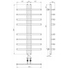 Сушарка водяна Gray П8 60х1000 Deffi Чорний Нижнє підключення (A.GY.100.6.8.B.A) в інтернет супермаркеті PbayMarket!