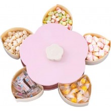 Одноярусна складна цукерниця No Brand Flower Candy Box, що обертається, для цукерок і фруктів ART 696