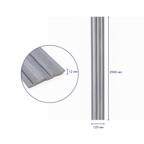 Декоративна стінова рейка Sticker Wall PS 2900x120x12 мм Сірий (SW-00002142) Декоративна стінова рейка Sticker Wall PS 2900x120x12 мм Сірий (SW-00002142)