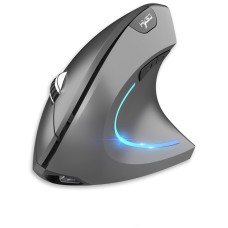 Вертикальна миша бездротова HYSJ Т22 з акумулятором та RGB підсвічуванням 2,4G+Bluetooth Grey