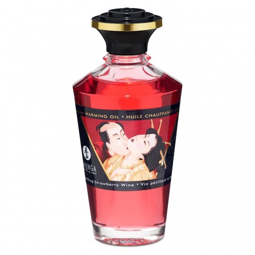 Розігріваюча олія Shunga APHRODISIAC WARMING OIL Sparkling Strawberry Wine 100 мл (SO2497) в інтернет супермаркеті PbayMarket!