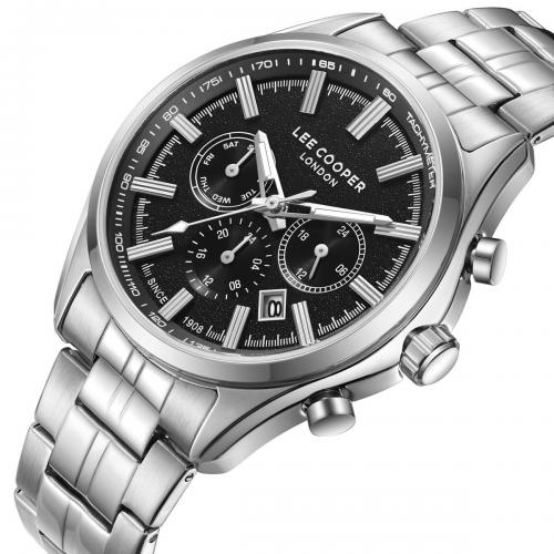 Наручний годинник чоловічий Lee cooper Fenix Black Сріблястий (3444) Наручний годинник чоловічий Lee cooper Fenix Black Сріблястий (3444)