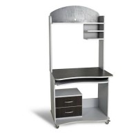 Стіл комп'ютерний Тиса Мебель СК-1 Алюміній Венге 1690x650x800 мм Стіл комп'ютерний Тиса Мебель СК-1 Алюміній Венге 1690x650x800 мм