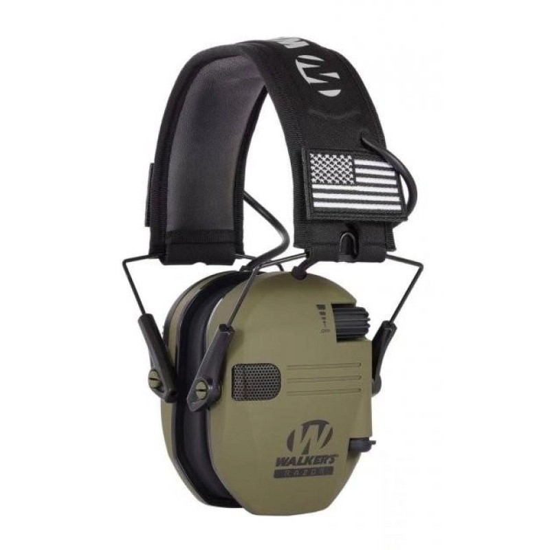Тактичні навушники на шолом Walkers Razor та кріплення OPS Core Чебурашки Оливковий (2046556163)
