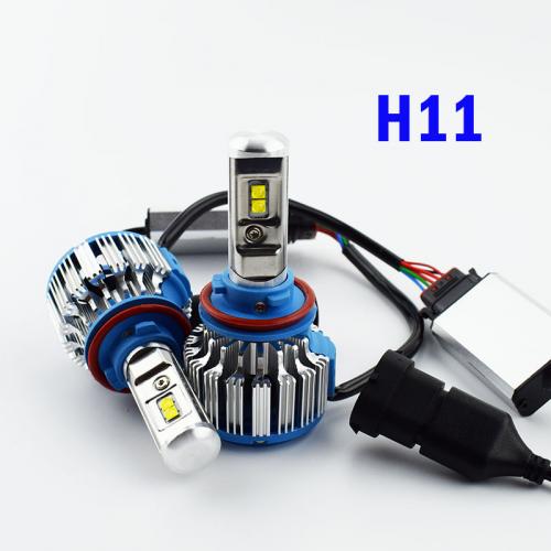 Комплект LED ламп TurboLed T1 H11 6000K 50W 12/24v CanBus з активним охолодженням в інтернет супермаркеті PbayMarket!